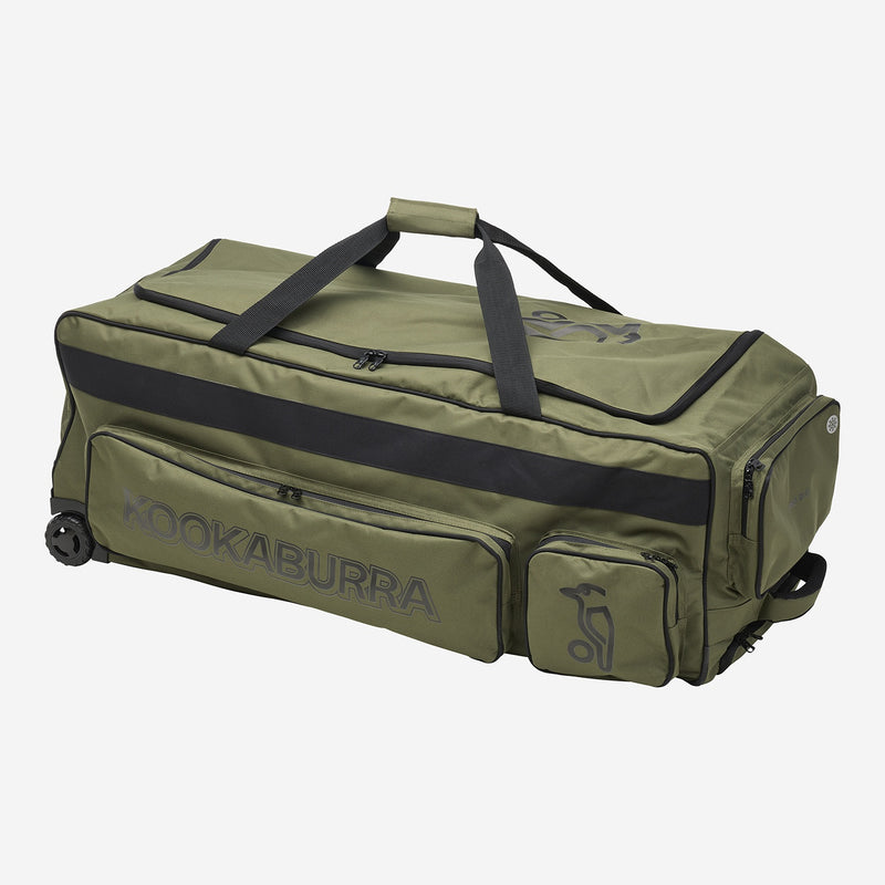 Kookaburra Pro 2.0 Cricket Wheelie Bag - Khaki/Black