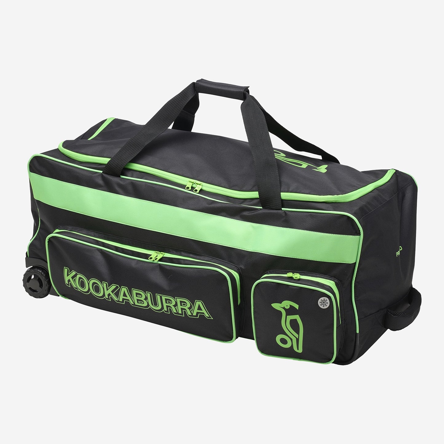 Kookaburra Pro 3.0 Cricket Wheelie Bag - Black/Lime