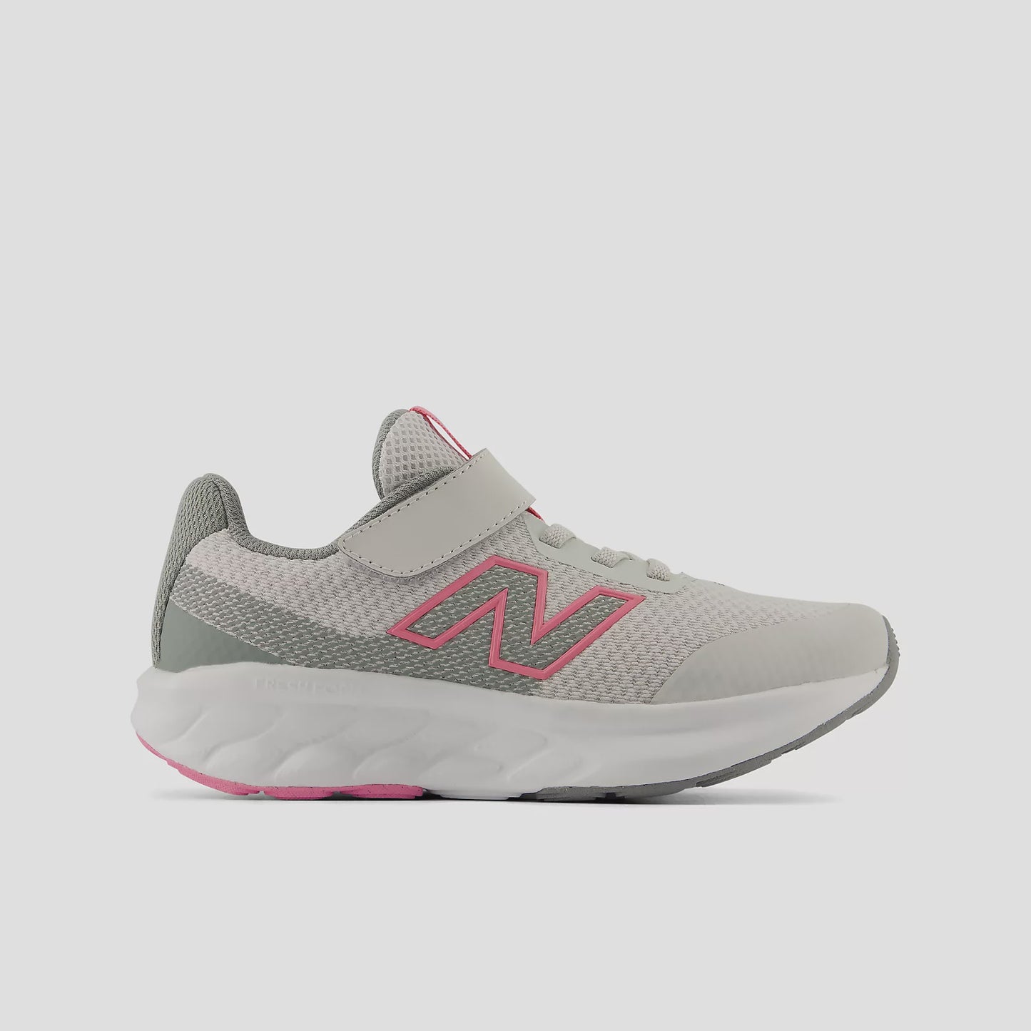 New Balance Kids 520 Bungee Lace with Hook & Loop - Grey Matter