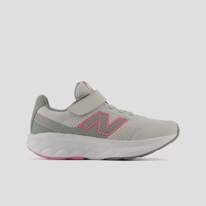 New Balance Kids 520 Bungee Lace with Hook & Loop - Grey Matter