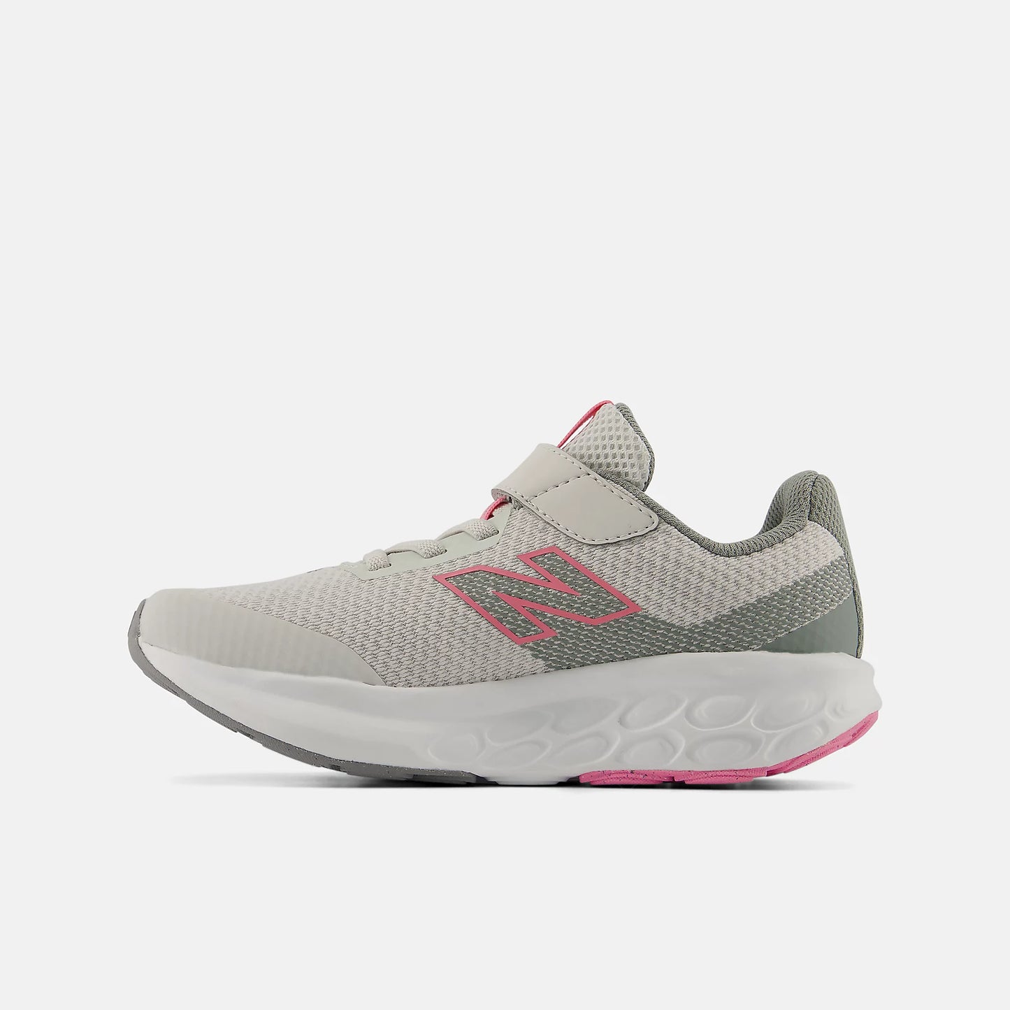 New Balance Kids 520 Bungee Lace with Hook & Loop - Grey Matter