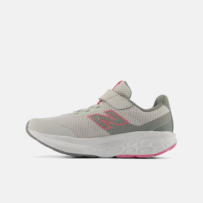 New Balance Kids 520 Bungee Lace with Hook & Loop - Grey Matter