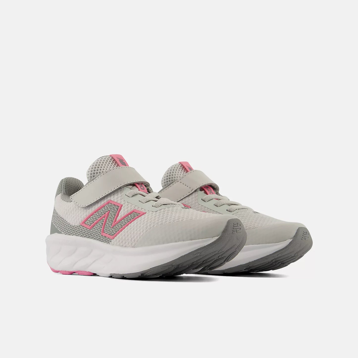 New Balance Kids 520 Bungee Lace with Hook & Loop - Grey Matter