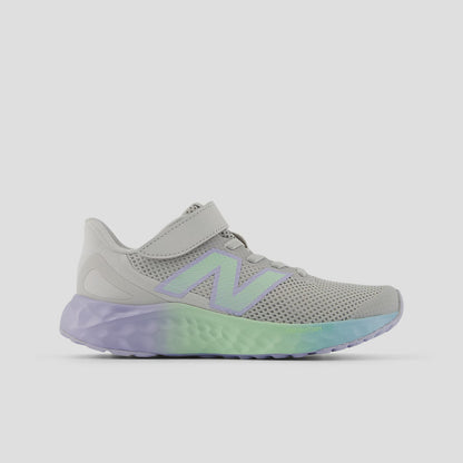 New Balance Kids Arishi v4 Bungee Lace with Top Strap - Grey Matter