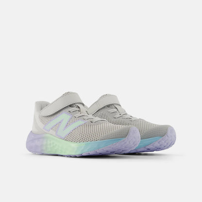 New Balance Kids Arishi v4 Bungee Lace with Top Strap - Grey Matter