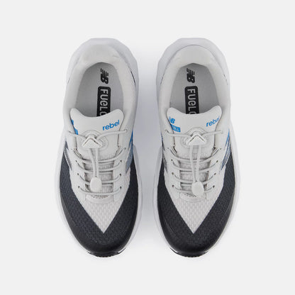 New Balance Kids FuelCell Rebel Bungee Lace w/Toggle - Grey Matter/Alkaline