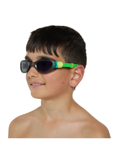 Zoggs Phantom 2.0 Junior Goggles - Black/Green/Tint Smoke