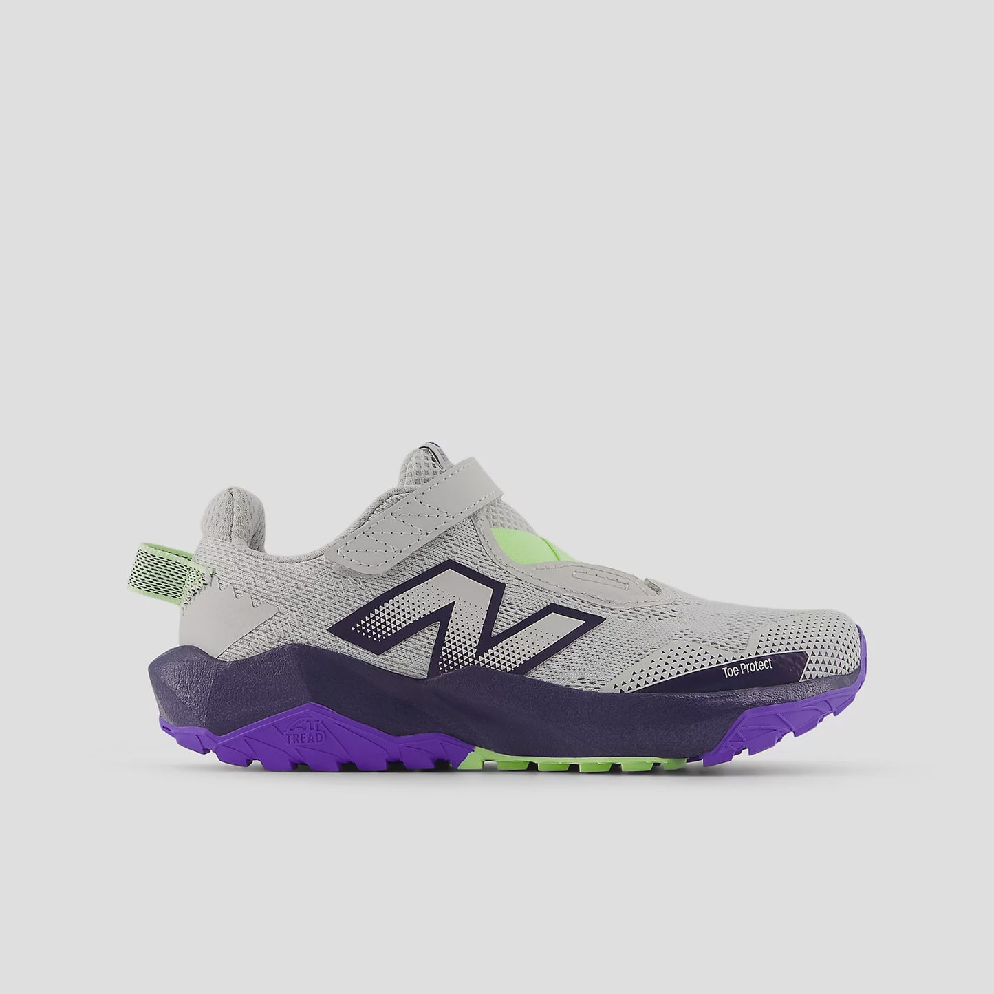 New Balance Little Kids Nitrel Bungee Lace - Grey/Electric Indigo