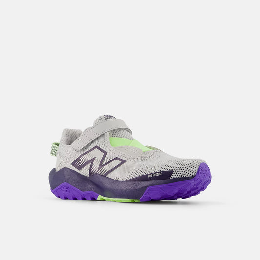New Balance Little Kids Nitrel Bungee Lace - Grey/Electric Indigo