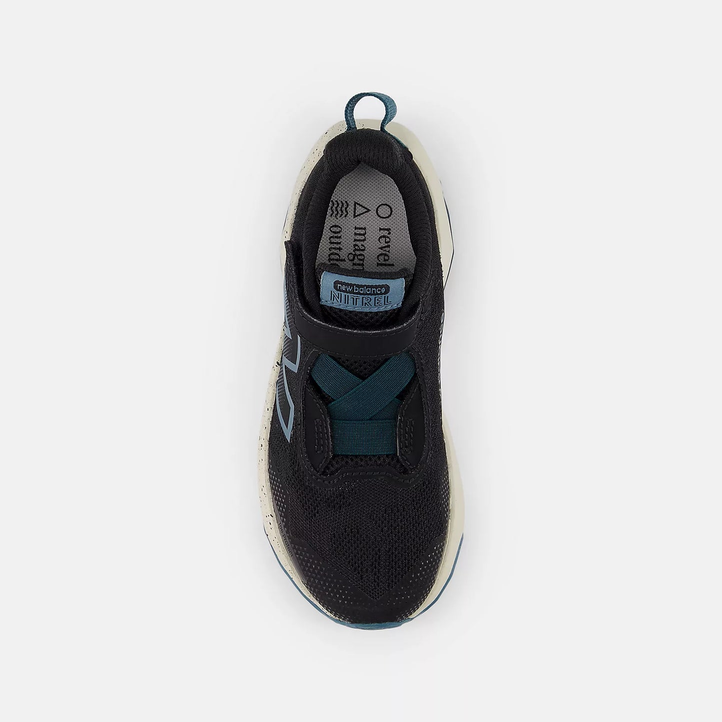 New Balance Little Kids Nitrel Bungee Lace - Black/Saltwater/Timberwolf