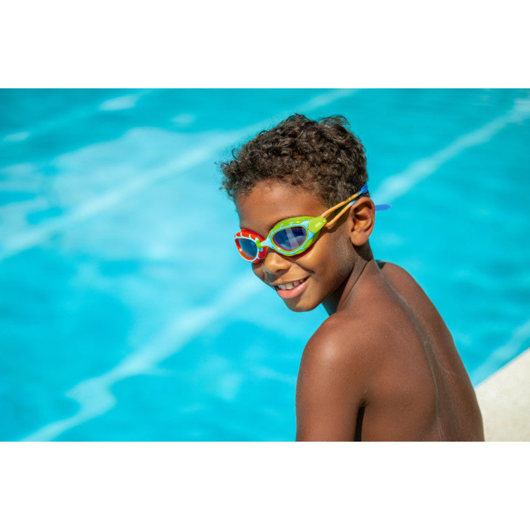 Zoggs Predator Junior Swim Goggles - Blue/Red - Tinted Blue Lens