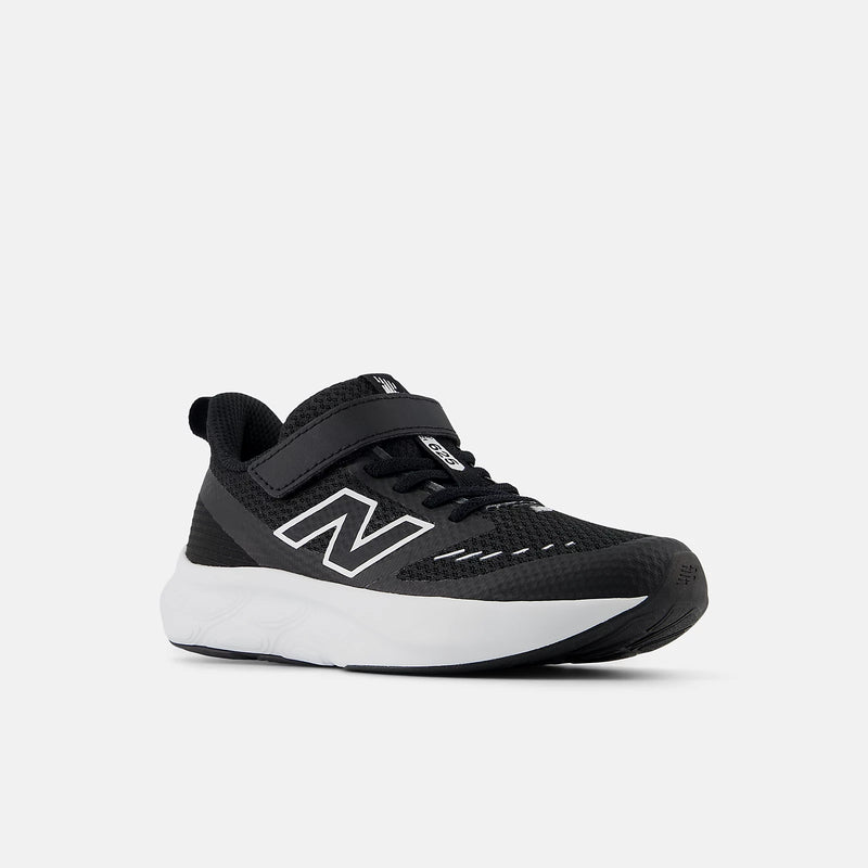 New Balance KidsFresh Foam 625 Bungee Lace with Top Strap - Black/White