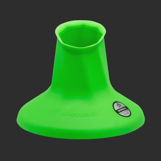 Rugby Bricks Vortex High Cut Kicking Tee - Neon Green