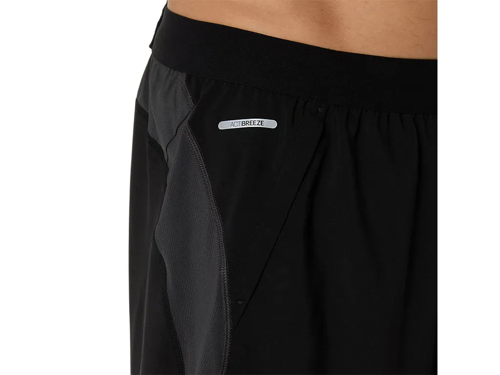Asics Mens 2 in 1 7 Inch Shorts - Black/Graphite Grey