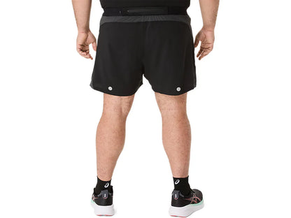 Asics Mens Performance Road 5 Inch Shorts - Black/Graphite Grey