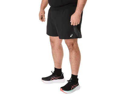 Asics Mens Performance Road 5 Inch Shorts - Black/Graphite Grey