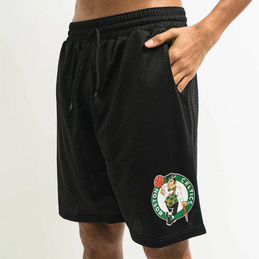 NBA Essentials Boston Celtics Mens Team Mesh Shorts - Black