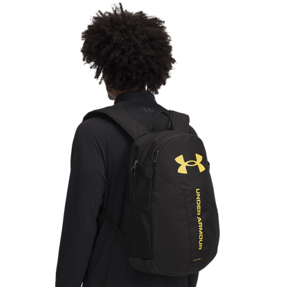 Under Armour Unisex Hustle Lite Backpack - Black/Noble Gold