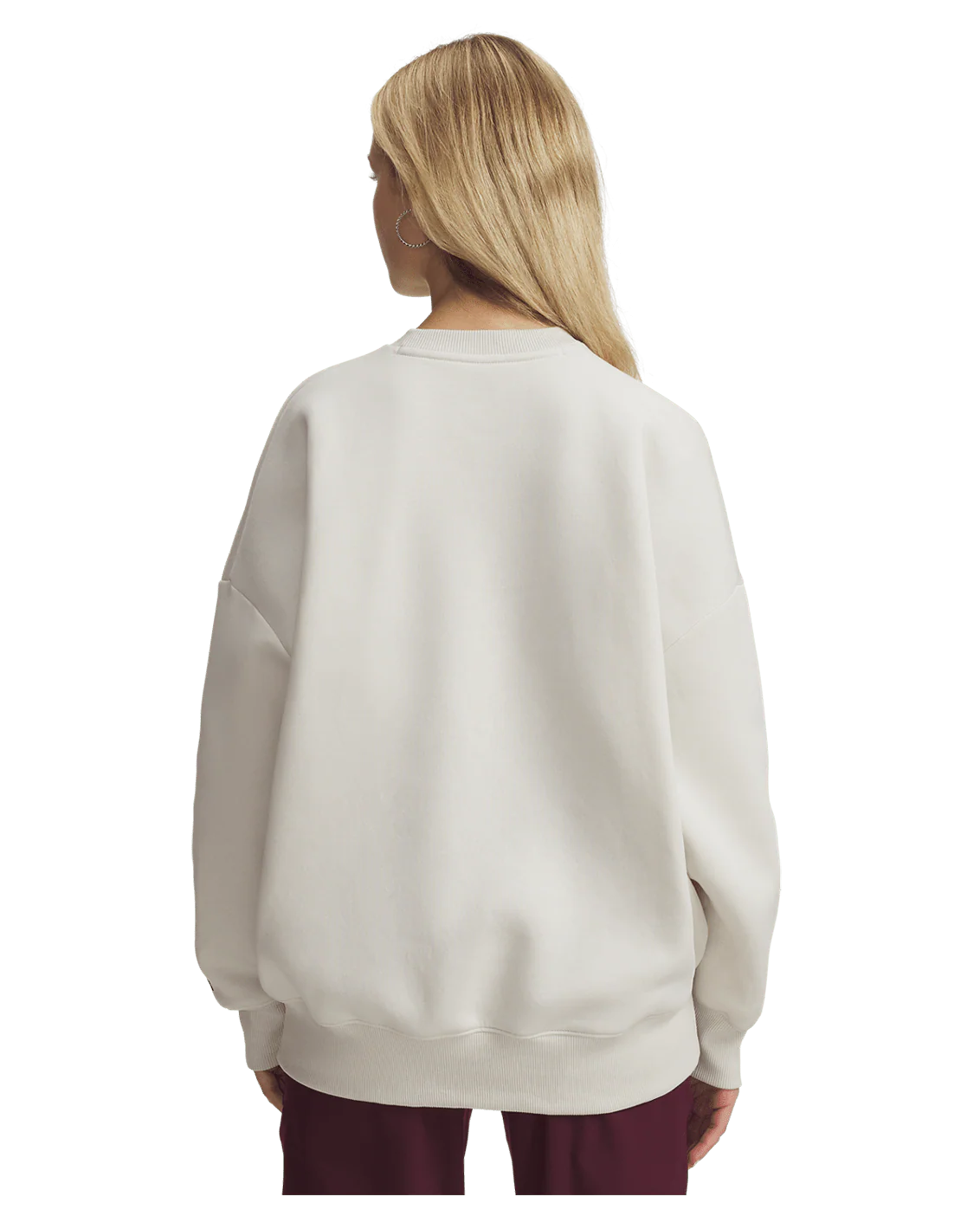 Under Armour Rival Fleece Varsity Women's Oversized Crew - Summit White/Black