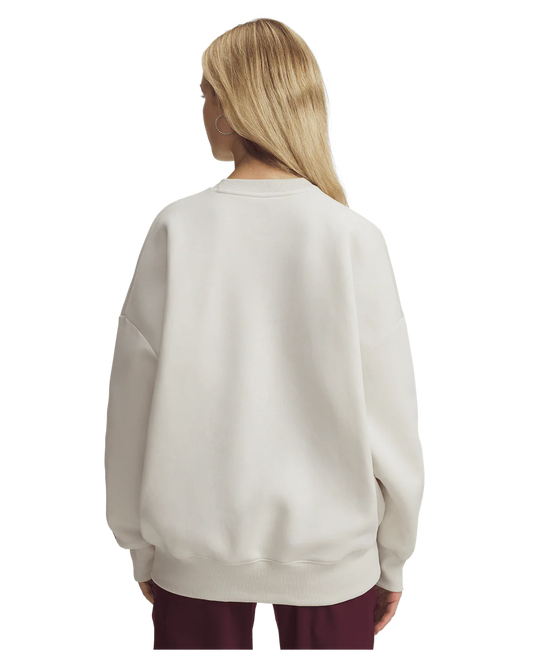 Under Armour Rival Fleece Varsity Women's Oversized Crew - Summit White/Black