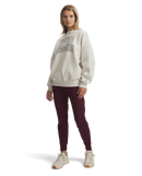 Under Armour Rival Fleece Varsity Women's Oversized Crew - Summit White/Black