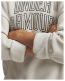 Under Armour Rival Fleece Varsity Women's Oversized Crew - Summit White/Black