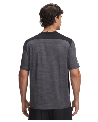 Under Armour Mens Tech Utility Tee - Black/Super Pink