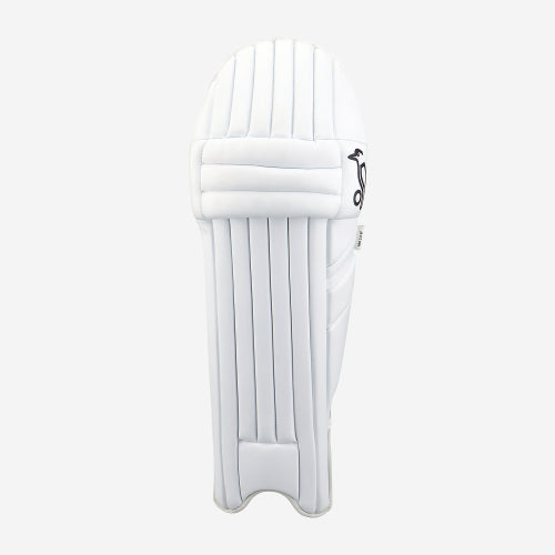 Kookaburra Pro 3.0 slim fit cricket batting pads with padded knee rolls and fastening straps.