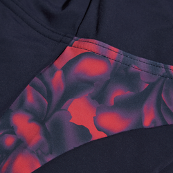 Speedo Womens Visually Shape Body One Piece -True Navy/Berry Cool/Tuscan Bloom