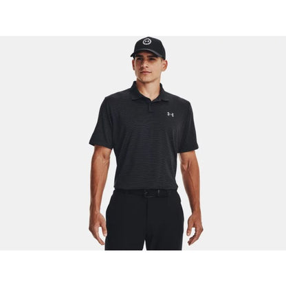 Under Armour Men's Perfomance 3.0 Stripe Polo - Black/Jet Gray/Pitch Gray