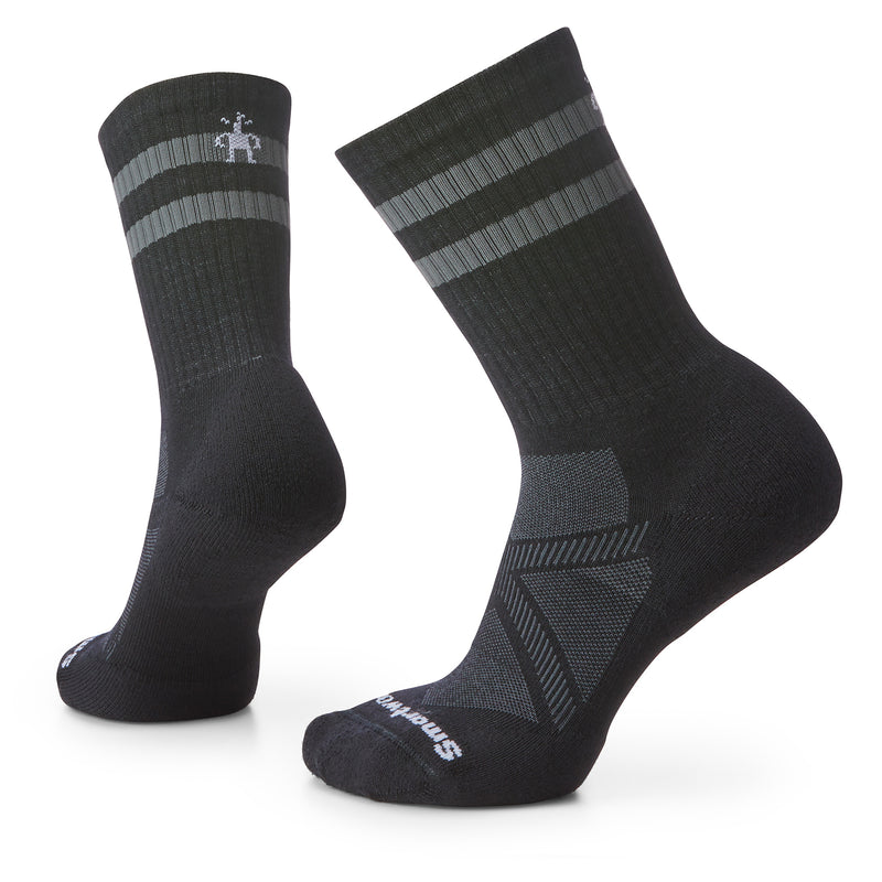 Smartwool Unisex Athletic Targeted Cushion Stripe Crew Sock - Black