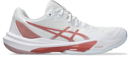 Asics Womens Sky Elite FF3 Indoor Court Shoes- White/Morganite