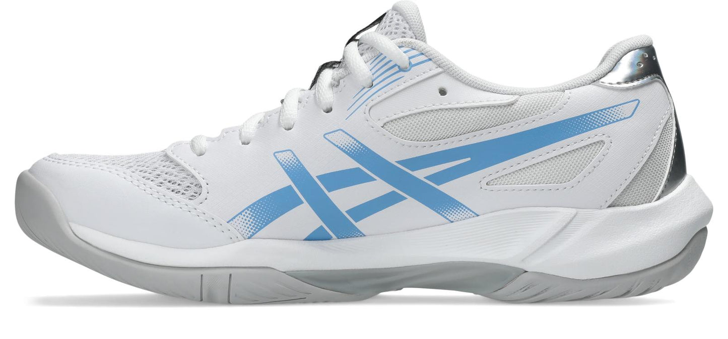 Asics Womens Gel Rocket 12 indoor Court Shoe - White/Blue Bell