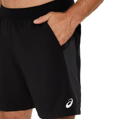 Asics Mens Performance Road 7 Inch Shorts - Black/Graphite Grey
