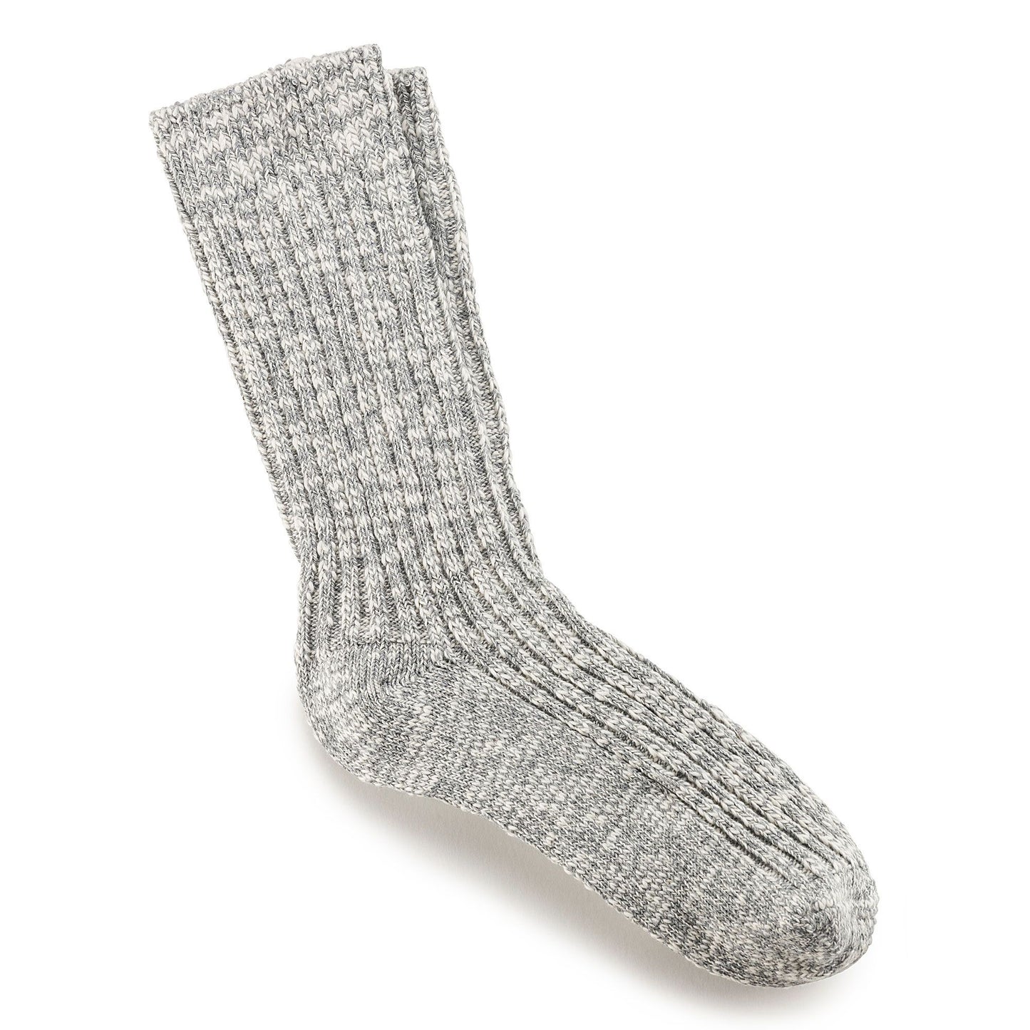 Birkenstock Womens Cotton Slub Socks - Grey/White