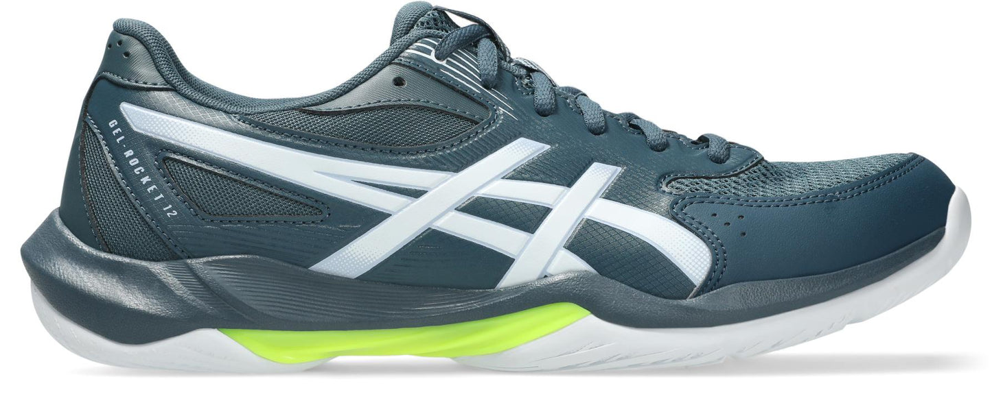 Asics Mens Gel Rocket 12 Indoor Court Shoes - Raw Indigo/White