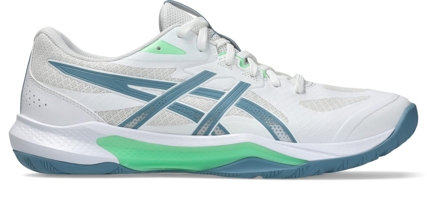 Asics Mens Gel Tactic Indoor Court Shoe- White/Saba Blue