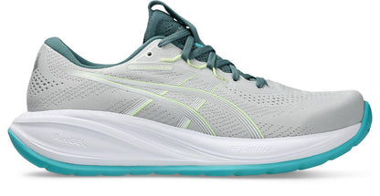 Asics Mens Gel Cumulus 28 (2E) - Cloud Grey/Energy Aqua