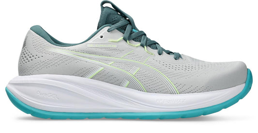 Asics Mens Gel Cumulus 28 (2E) - Cloud Grey/Energy Aqua