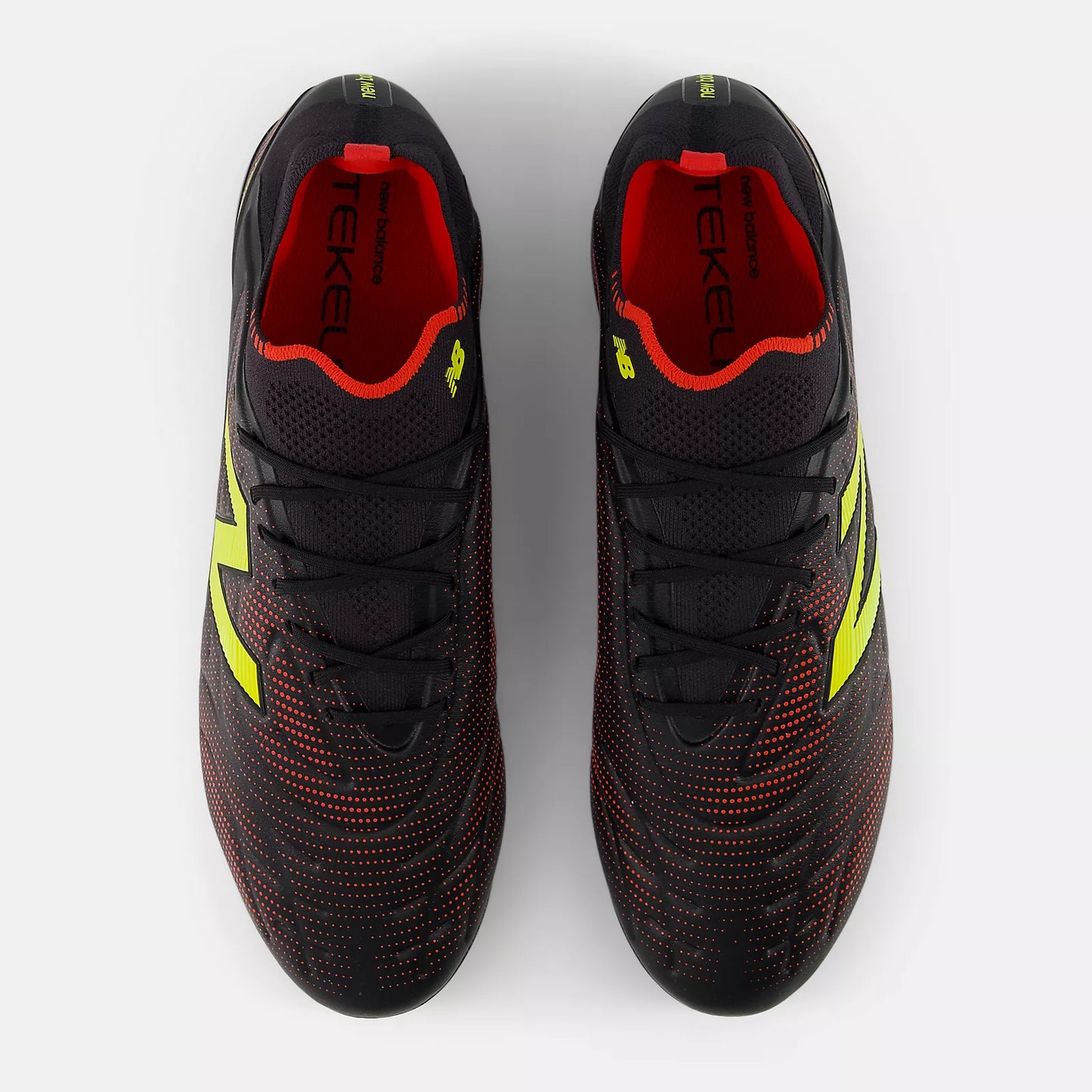 New Balance Tekela Elite Low MG V5 Boots - Black/Punch Yellow/Fire Cracker