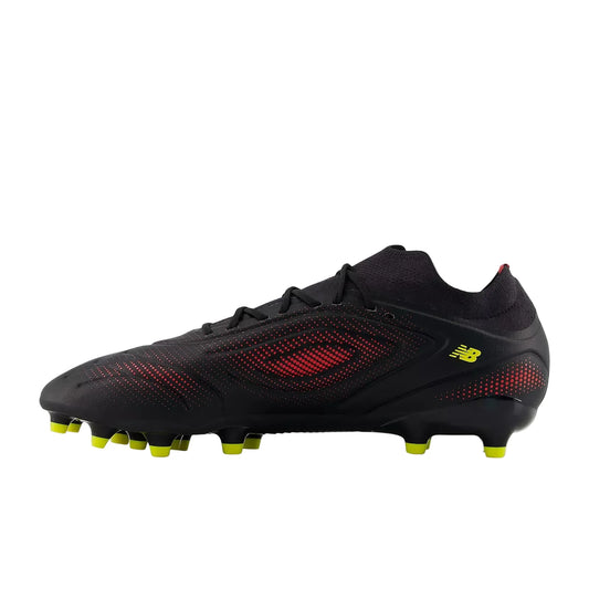 New Balance Tekela Team Low MG V5 (2E) Boots - Black/Punch Yellow/Fire Cracker