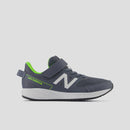 New Balance Kids 570v3 Bungee Lace with Top Strap - Dark Grey/Green/Silver