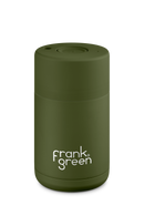 Frank Green 12 oz Ceramic Cup with Push Button Lid - Khaki
