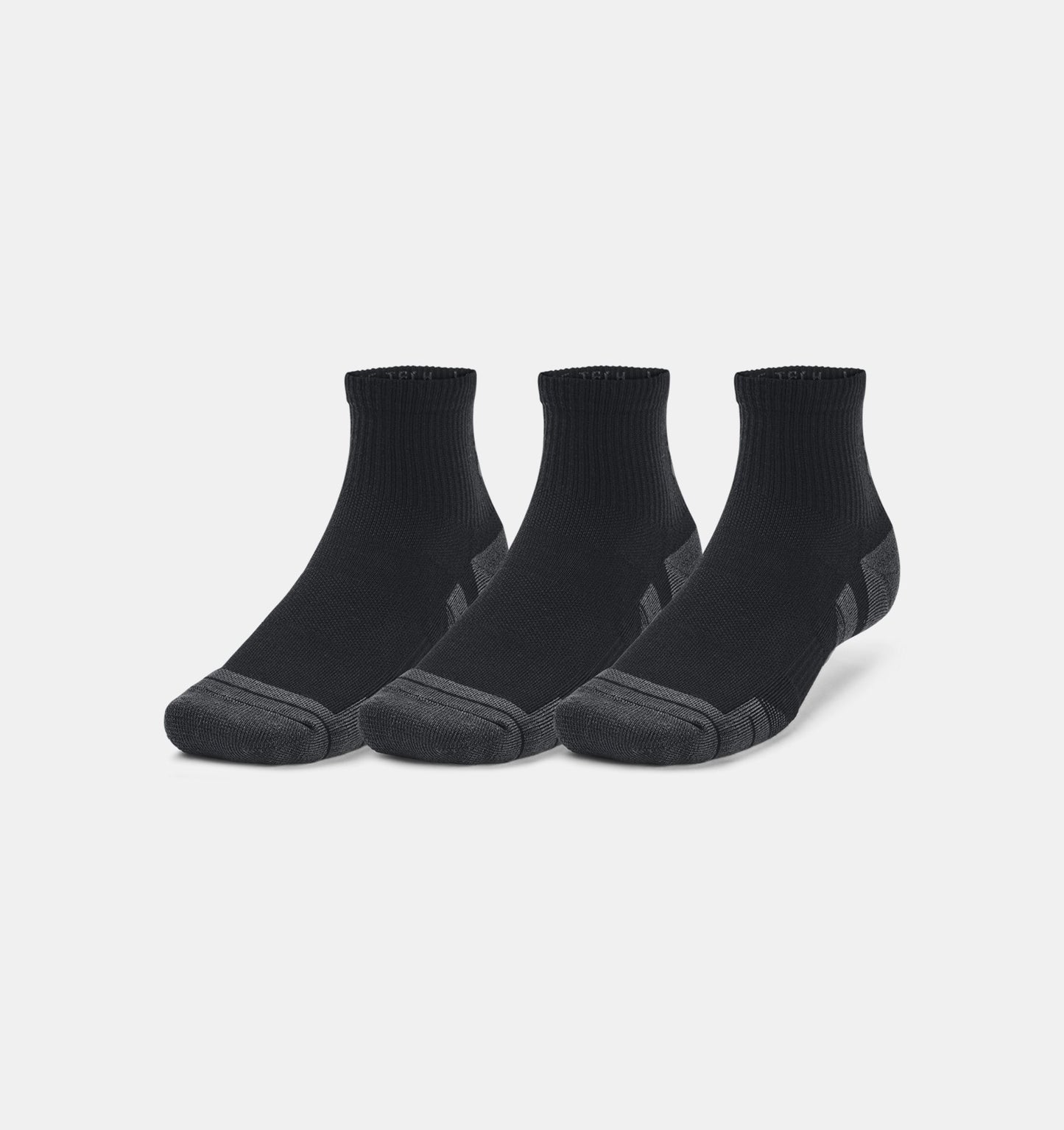 Under Armour Unisex Performance Tech 3pk Qtr - Black/Grey