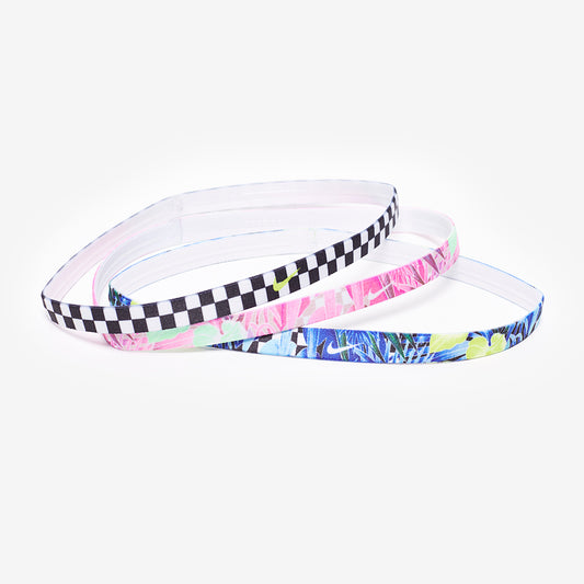 Nike Hairbands - 3 Pack - Royal/Black/Fuschia