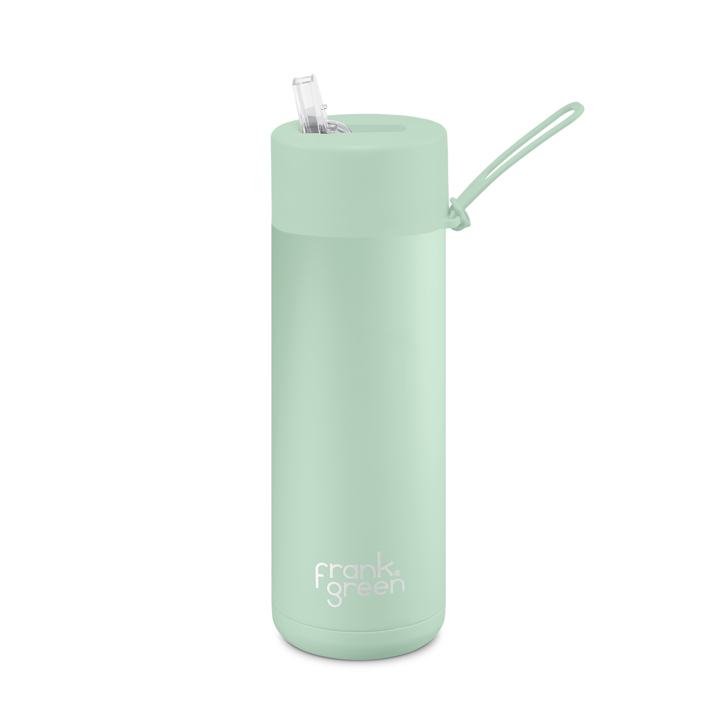 Frank Green 20oz Stainless Steel Ceramic Reusable Bottle Mint Gelato with Straw Lid