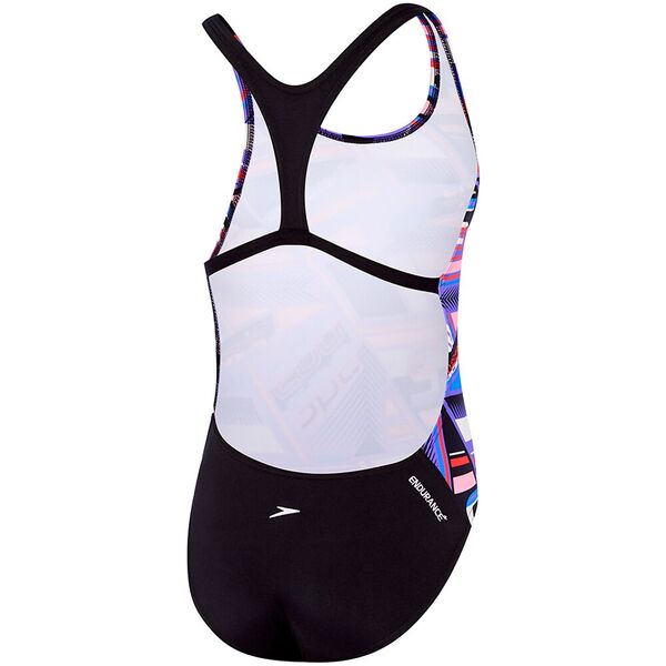 Speedo Girls Chroma Zag  T Back One Piece