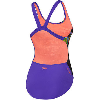 Speedo Girls Leaderback One Piece-Magnetic