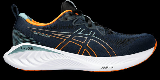 Asics Men's Gel Cumulus 25 (2E) - French Blue/Bright Orange