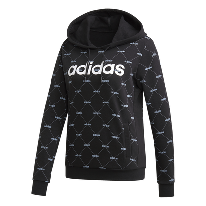 Adidas Womens Linear Graphic Hoody- Black